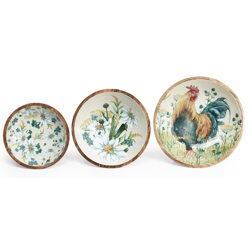 Nested Bowl Set Spring Rooster