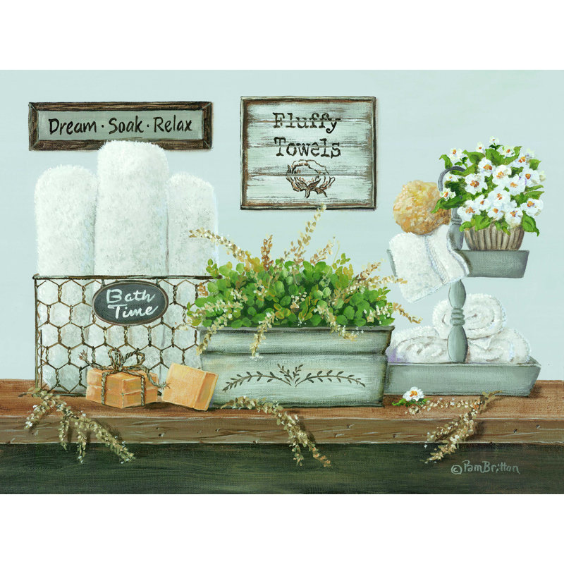 «Fluffy T serviettes» par Pam Britton - impression sur toile tendue, L 40 po x H 30 po