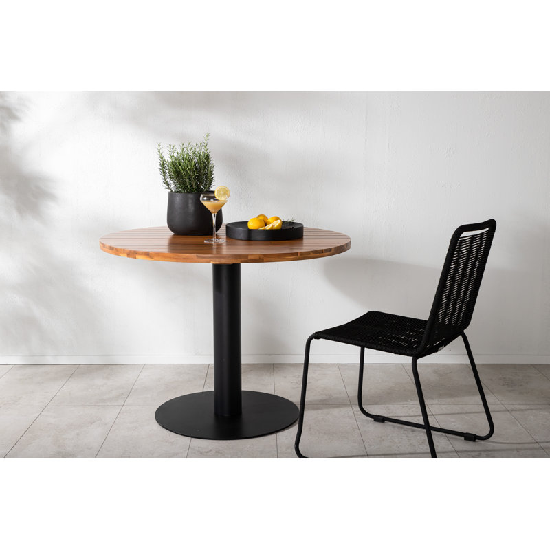 Tux Round Solid Wood Outdoor Dining Table - 100 cm W 100 cm D
