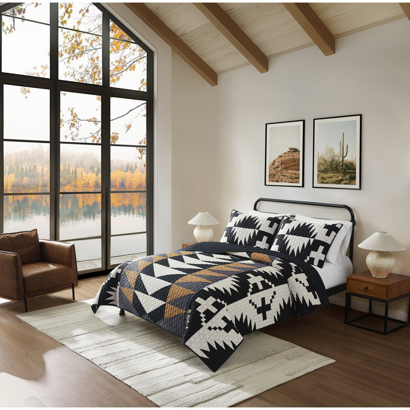 Spider Rock Quilt Set F/Q, Queen Quilt + 2 Shams
