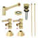 Kingston Brass Trimscape Contemporary Plumbing Sink Trim Kit with Bottle Trap and Overflow Drain