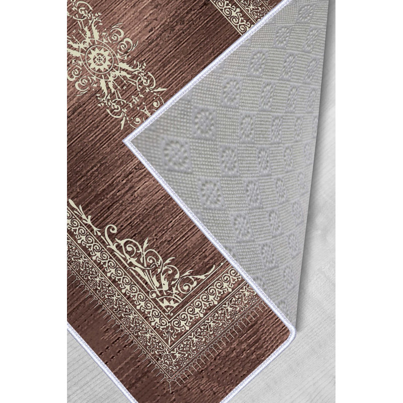 Premium Woven Area Rug (1.6 x 2.6 Feet), 100% Polyester, 0.3 in Pile Height | Antibacterial, Non-Slip PVC Dot Underside | Machine Washable, 3D Digital Print | Ideal for Living Room, Bedroom & Entryway Decor