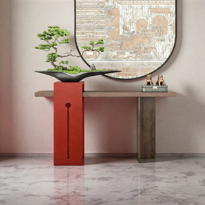 Solid Wood Entryway Console Table