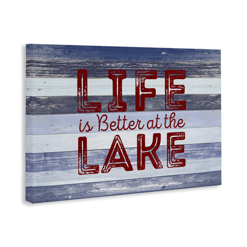 Art mural sur toile Life at Lake, H 16 po x l 24 po