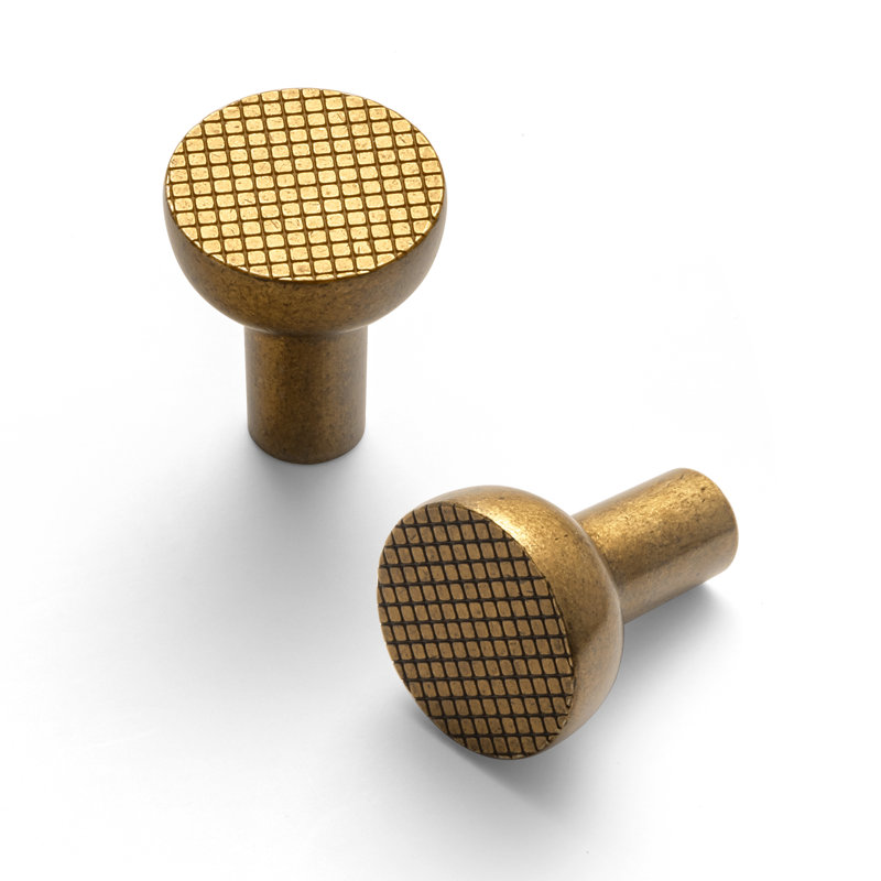 0.94'' Diameter Circle Knob Multipack, Antique Brass
