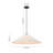 Large 1 - Light Fabric Cone Pendant