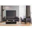 Canapé moderne 1 place, gris foncé, 35,4 x 37,4 x 30,3 pouces | Structure en bois de hêtre durable et en carton, tissu 100% polyester | Coussins en mousse douce et en plumes, facile à nettoyer, conception élégante pour le salon et les petits espaces-1265396800