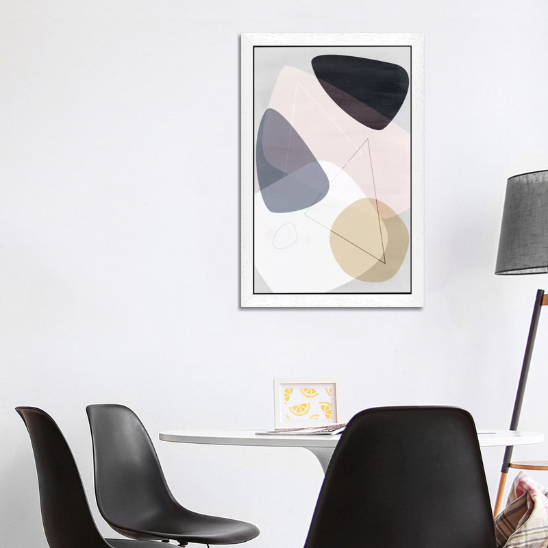 Graphic CL.B by Mareike Böhmer - Print on Canvas, 66.04 cm H x 45.72 cm W, White Floater Framed