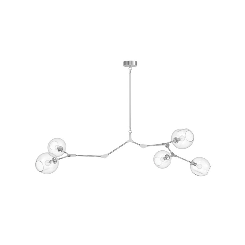Fairfax 5 - Light Chandelier, Matte Chrome