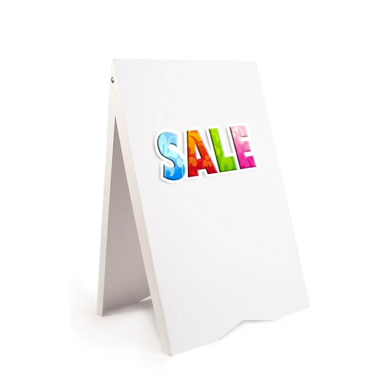 Ghazar Pavement Sign, White