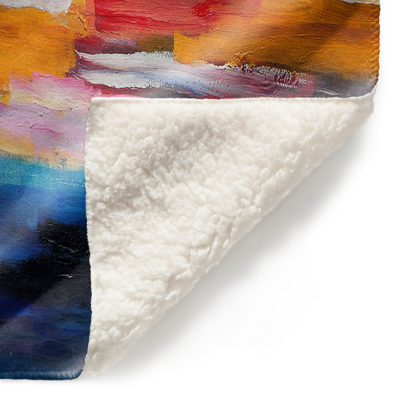 Couverture sherpa doux couleur city 1, l 68 po x L 80 po