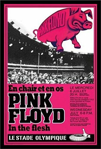 Buy Art For Less Pink Floyd - In The Flesh (Flying Pink Pig) Olympic  Stadium Framed On Paper Print