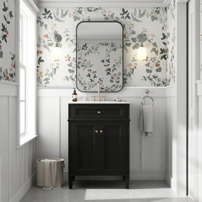 Meuble-lavabo 24 po avec 2 portes et un tiroir basculant