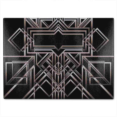 Geometric Art Glass Chopping Board