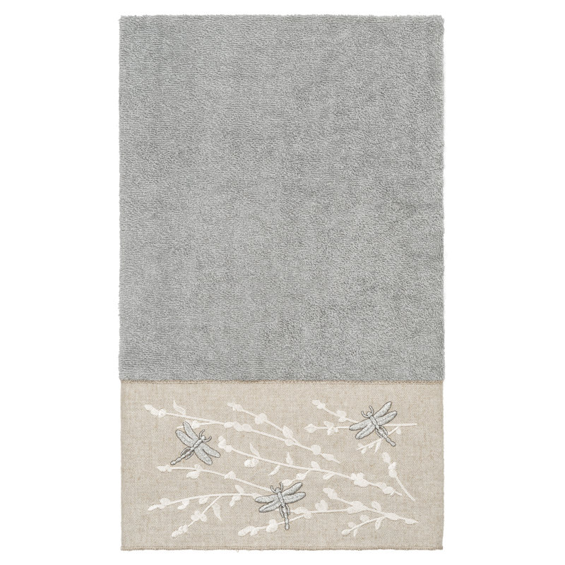 Braelyn Bath Towel Midweight Bath Towel, Light Gray