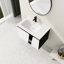 Meuble-lavabo mural flottant 32 po avec lavabo simple et porte d'armoire à fermeture en douceur 32 po-942223829