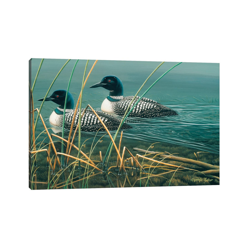 «Loon Lake» par Cynthie Fisher, impression sur toile tendue, H 18 po x l 26 po x P 1,5 po