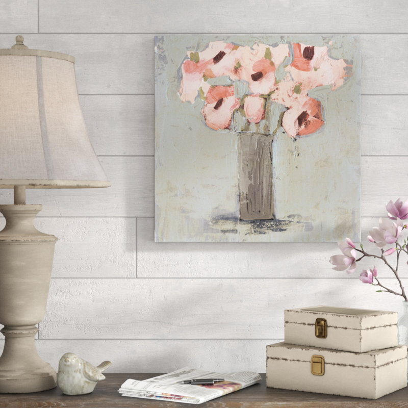 « Pale Rustic Bouquet I » par Victoria Borges, reproduction de peinture sur toile tendue, H 20 po x l 20 po