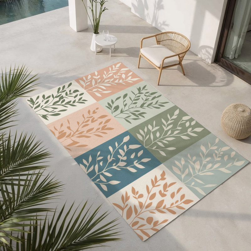 Tapis intérieur et extérieur Gentle Grove, Rectangulaire 8 pi x 10 pi
