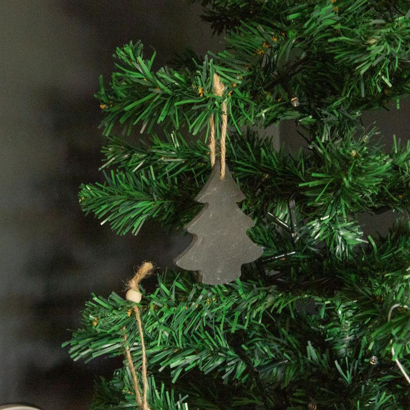 Nicola Spring - Slate Christmas Tree Decorations - 7 x 8cm - Tree