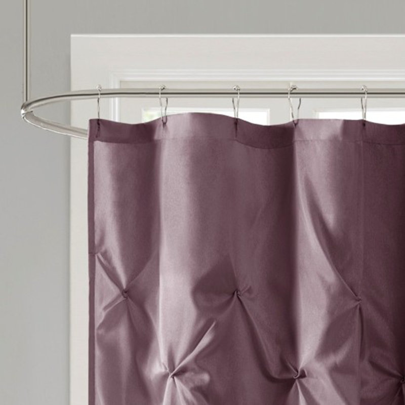 Rideau de douche capitonné semi-transparent, Mauve