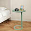 Table de bout moderne en forme de C avec base ronde, table d'appoint autoportante, table basse peu encombrante pour le salon, la chambre à coucher-815600114