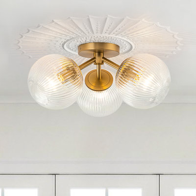 Glass Semi Flush Mount