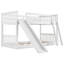 Lit superposé simple au-dessus de la construction avec glissière pliable et amusante en lit simple / réversible blanc - Mobilier de chambre à coucher