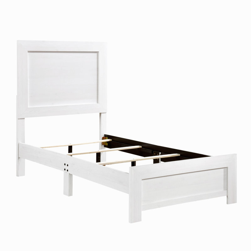 Mobilier de chambre à coucher à panneau, Twin, White