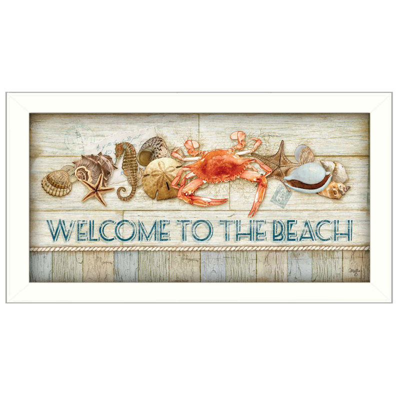 «Welcome to the Beach», reproduction d'impression encadrée