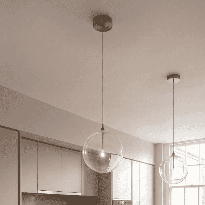 Luminaire suspendu 1 lumière Jeanna, Laiton