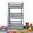 Twin Over Twin Over Twin Triple Bunk Bed, Rubber Wood Frame With 2 Built-in Ladders & Guardrails, Detachable Design-33972788