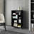 Black Bookcase With Six Shelf-714567932
