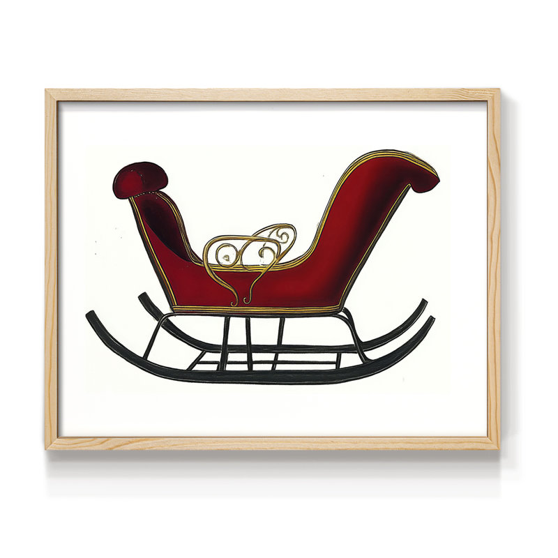 «Chirstmas Art» - DCC XXX - Reproduction encadrée - Restickable, H 11 po x l 14 po, Naturel