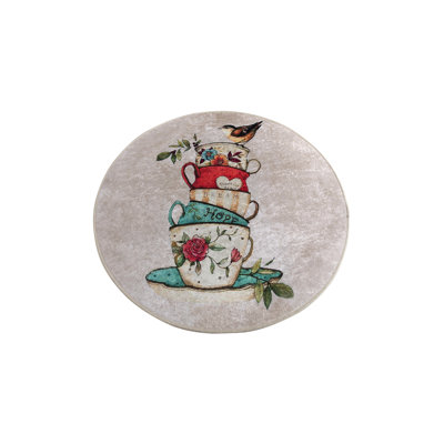 Beklabito Round 100 cm x 100 cm Shaggy Area Rug