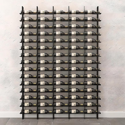 Large Wall Mount Wine Rack, 16 Tier 80 Bottle Wine Storage Organizer Display Holder, Modern Metal Wine Storage For Wine Cellars, Home Bars, Kitchens, by Orren Ellis