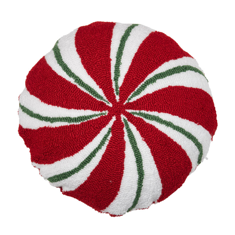 Peppermint Shaped Hooked Pillow