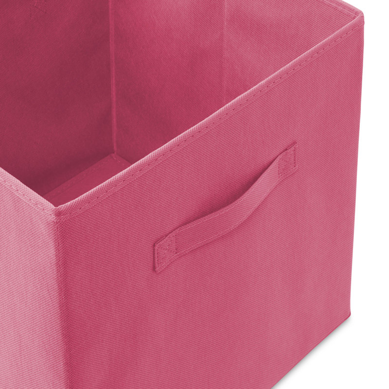Casafield Fabric Decorative Bin, 12, Hot Pink