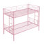 Lit superposé en métal rose simple sur simple