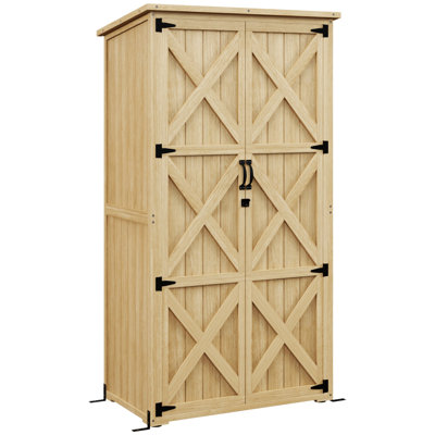 Outsunny Wooden Garden Shed by Audiohome