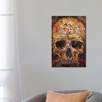 Textured Skull by Michael Creese - Wrapped Canvas Painting