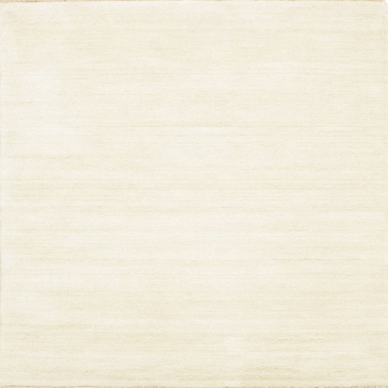 Tapis beige contemporain, Carré 6 pi
