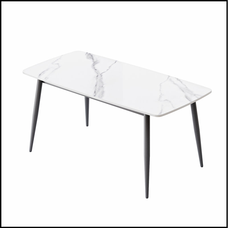 Table de salle à manger Modern, Gris foncé / Blanc