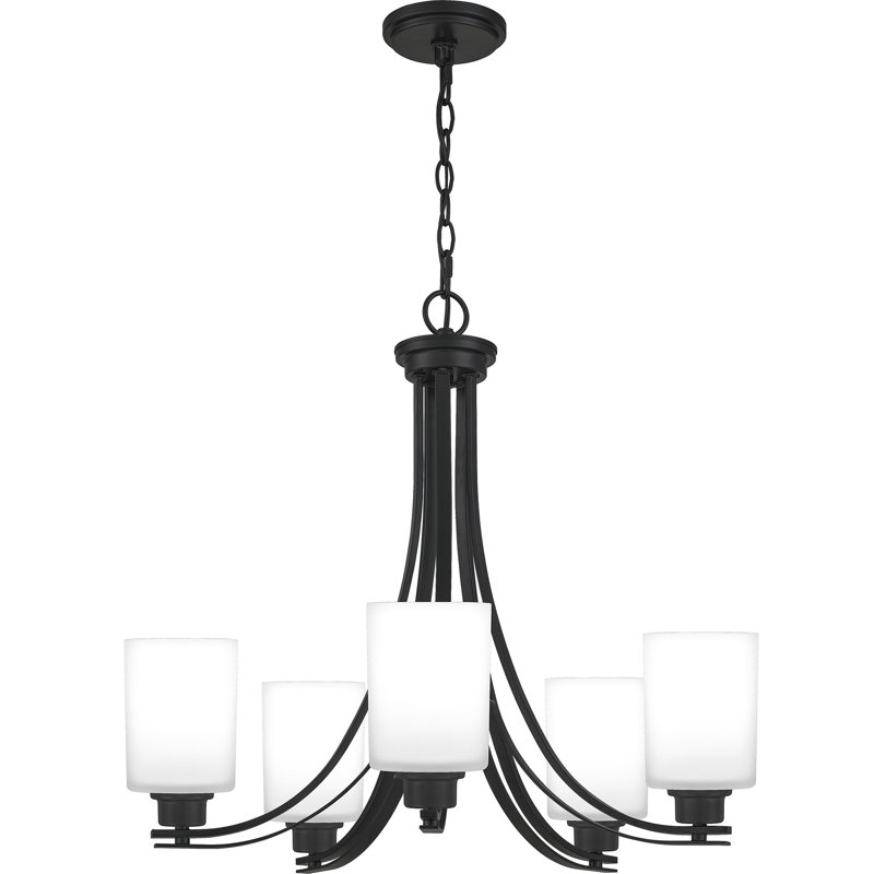 Lustre cylindrique à 5 lumières Gardiner, Noir mat