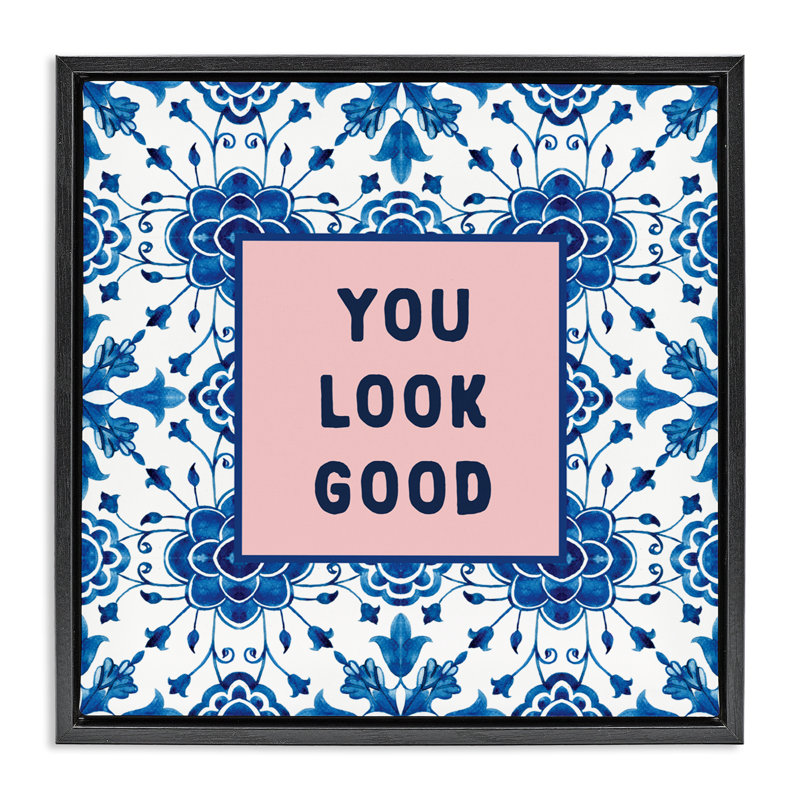 Cadre flottant You Look Good Boho, Cadre flottant noir de jais, H 18 po x l 18 po