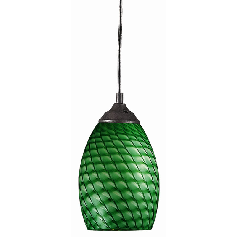 Crouse 1 - Light Single Pendant, Sand Black, White