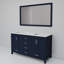 Meuble-lavabo double L 60 po x P 22 po et miroir 58 po.-1603175703-1548938919