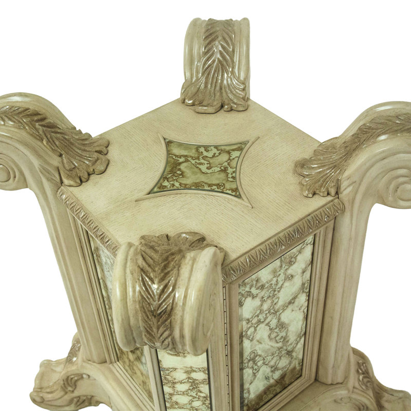 Round Glass Dining Table, Champagne