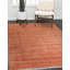 Tapis intérieur / extérieur en laine noué à la main de style sud-ouest orange élégant et durable Northome-26007071