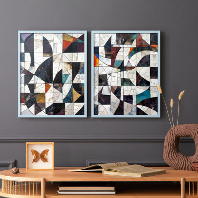 Série ABSTRACT LXI - reproduction encadrée de qualité supérieure - prête à être accrochée - aucun clou requis - aucun clou requis